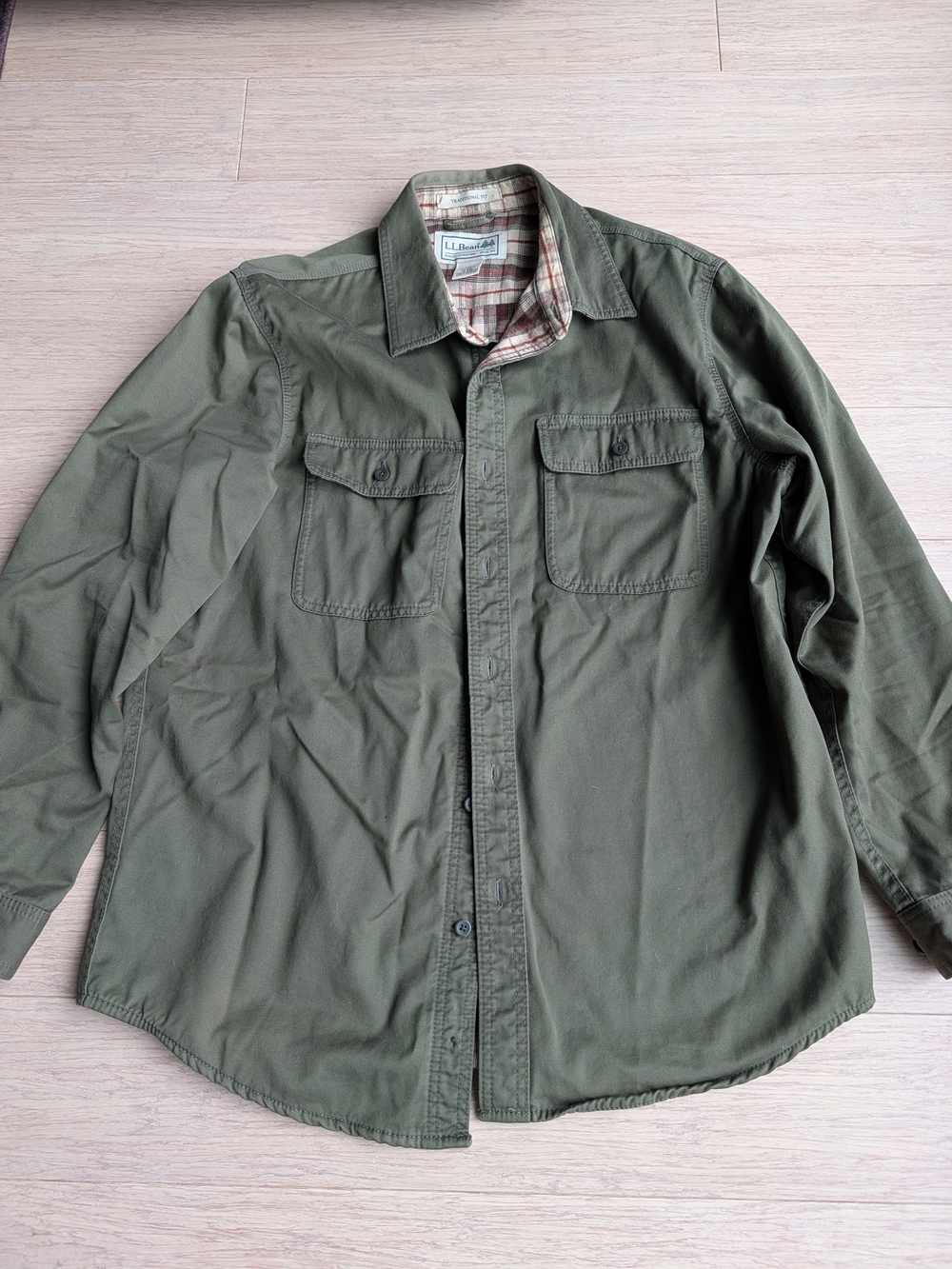 L.L. Bean Olive Green Men's Overshirt Jacket